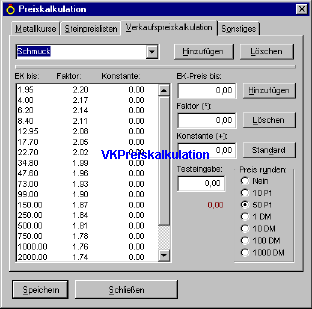 VK-Preiskalkulation